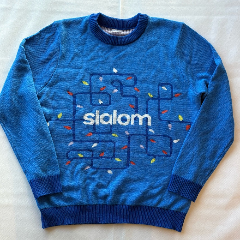 Vintage Ski Slalom Winter Sweater Graphic Sz‎ XL